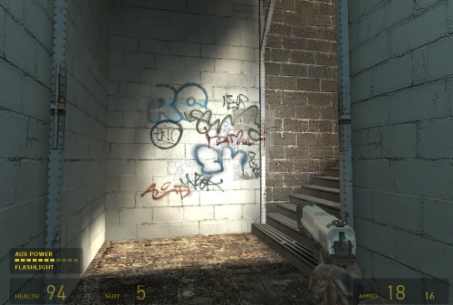 Half-Life 2: DOOM3: Grafitti but no Spray Can
