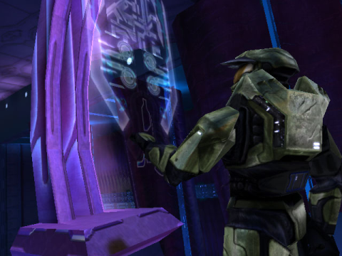 Translucent UI in Halo: iconic representation