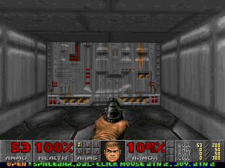 Classic DOOM E1M1: every door an interactive surface